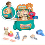 Pet Care Play Set Doctor Kit – 16 PCS Vet Toy with Puppy Carrier & Backpack