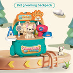 Pet Care Play Set Doctor Kit – 16 PCS Vet Toy with Puppy Carrier & Backpack
