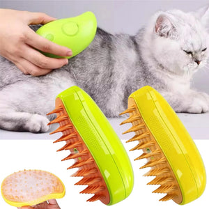 Pupvex 3-in-1 Steam Pet Brush  Grooming Massage
