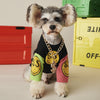 Pupvex Gold Dog Chain Collar with Name Tag