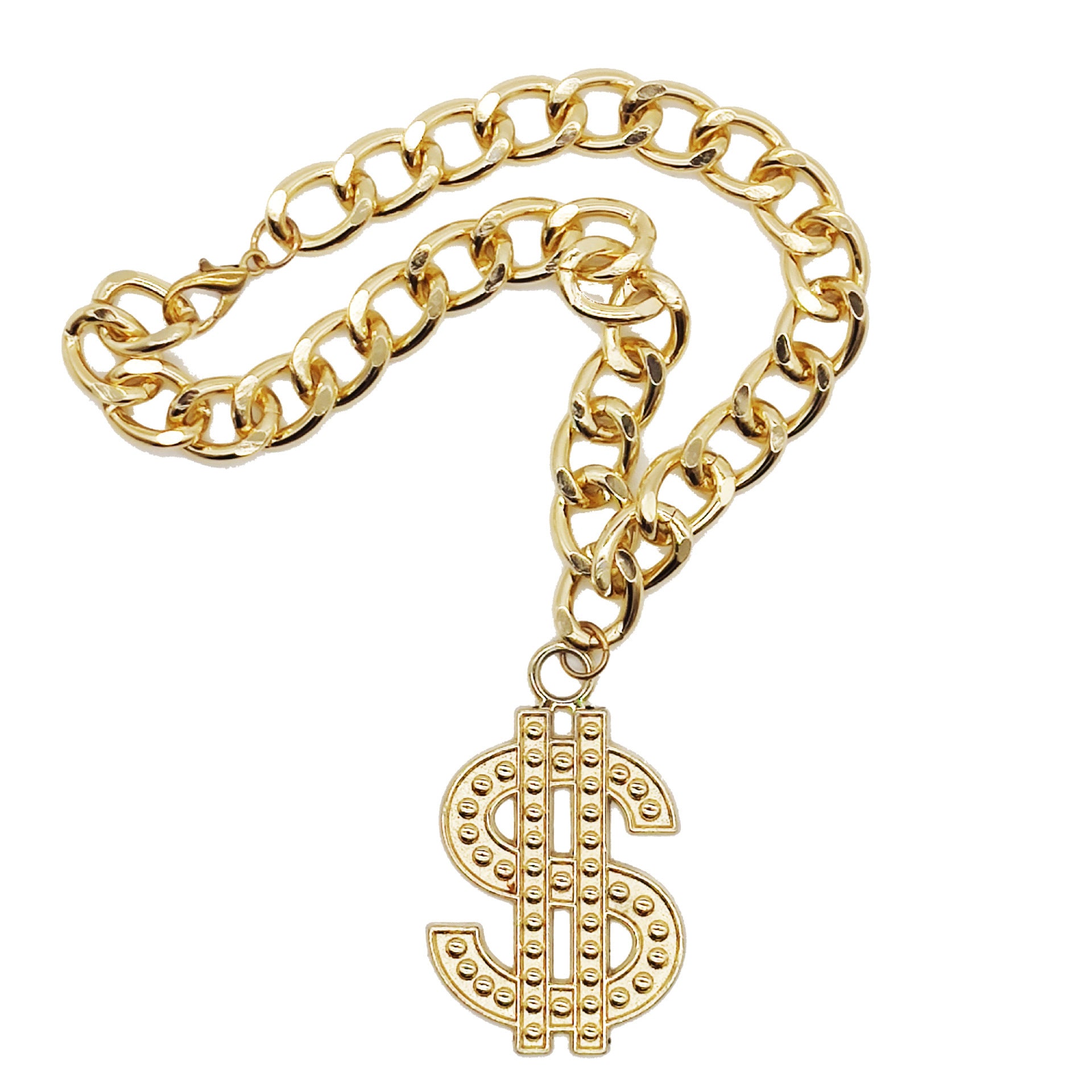 Pupvex Gold Dog Chain Collar with Name Tag